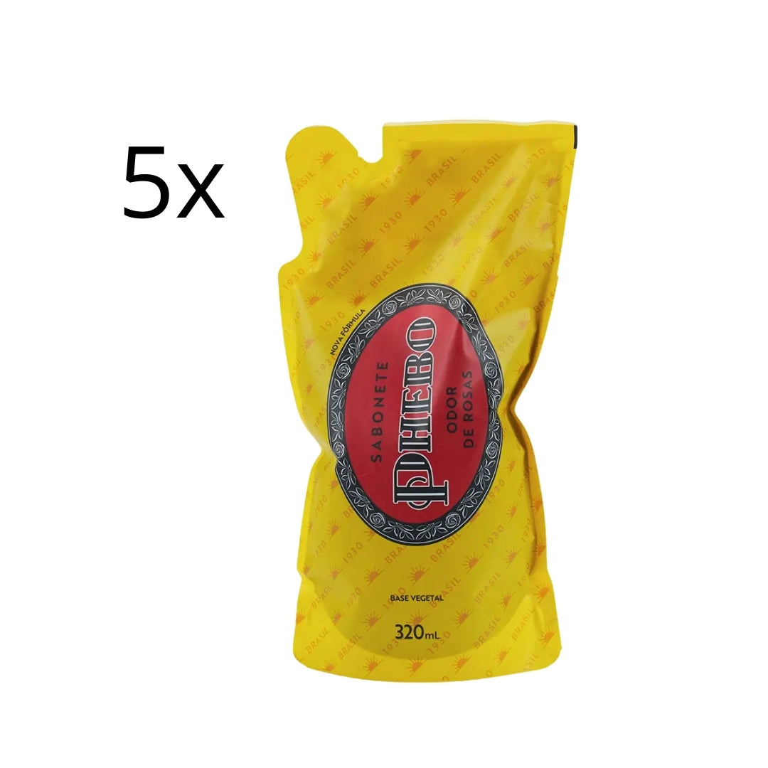 Lot of 5 Phebo Rosa Rosehip Vegan Liquid Soap Skin Care 320ml Granado