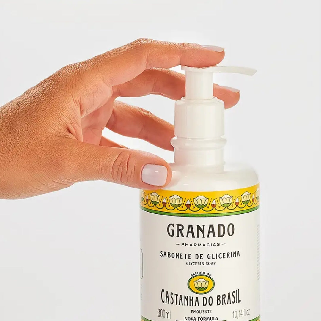 Lot of 5 Glycerin Castanha do Brasil Vegan Liquid Soap Skin Care 300ml Granado