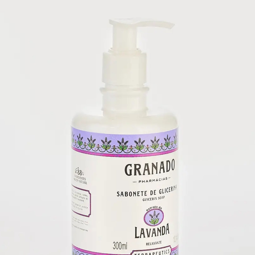 Lot of 5 Glycerin Lavender Vegan Liquid Soap Skin Care 300ml Granado