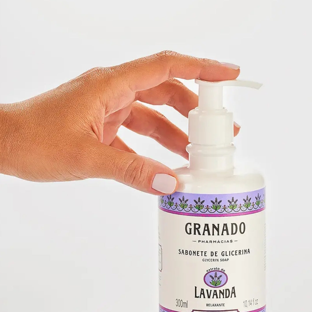 Lot of 5 Glycerin Lavender Vegan Liquid Soap Skin Care 300ml Granado