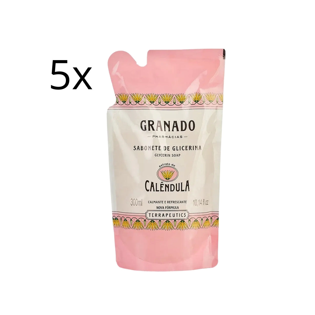 Glycerin Calendula Vegan Liquid Body Soap Skin Care Refill 300ml Granado