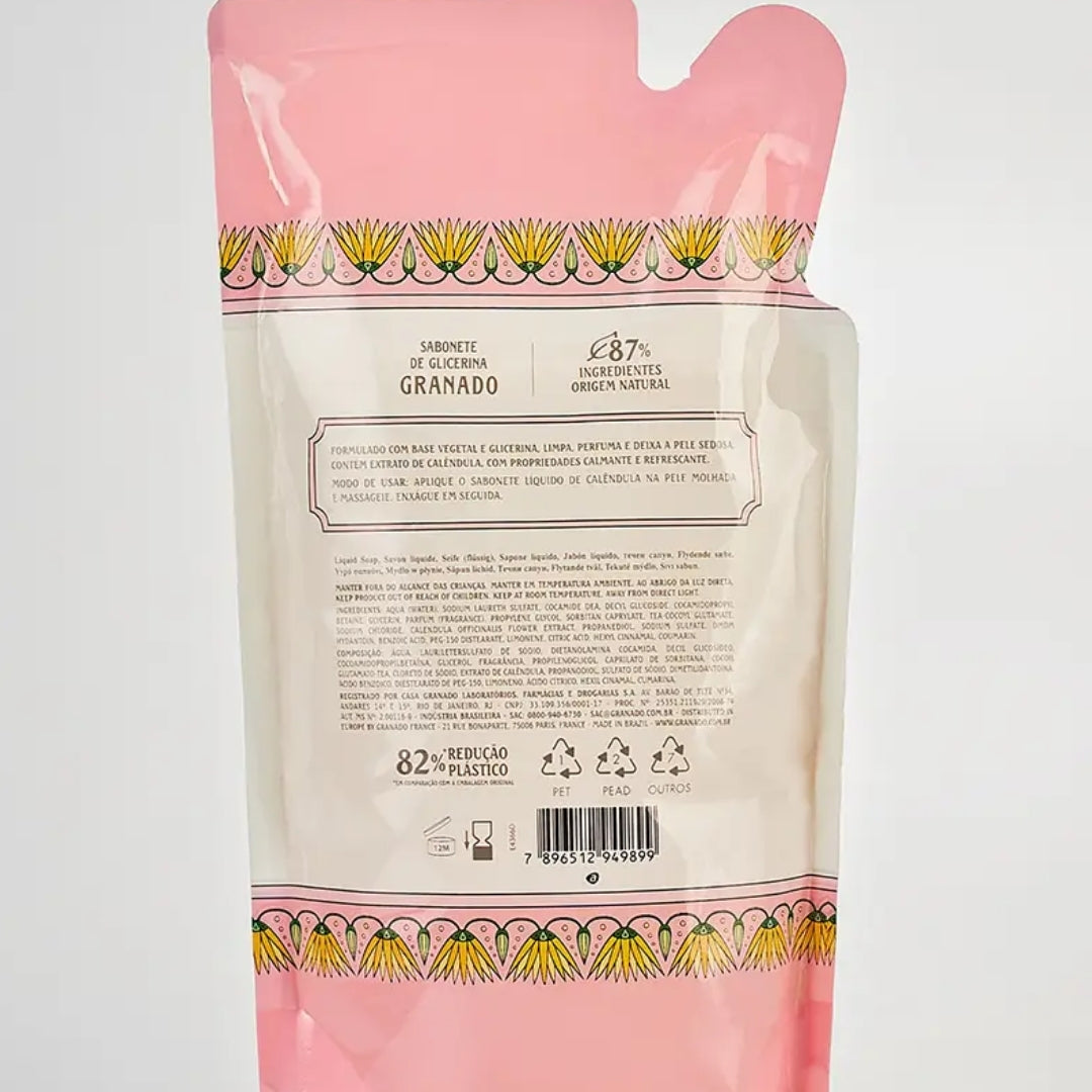 Glycerin Calendula Vegan Liquid Body Soap Skin Care Refill 300ml Granado