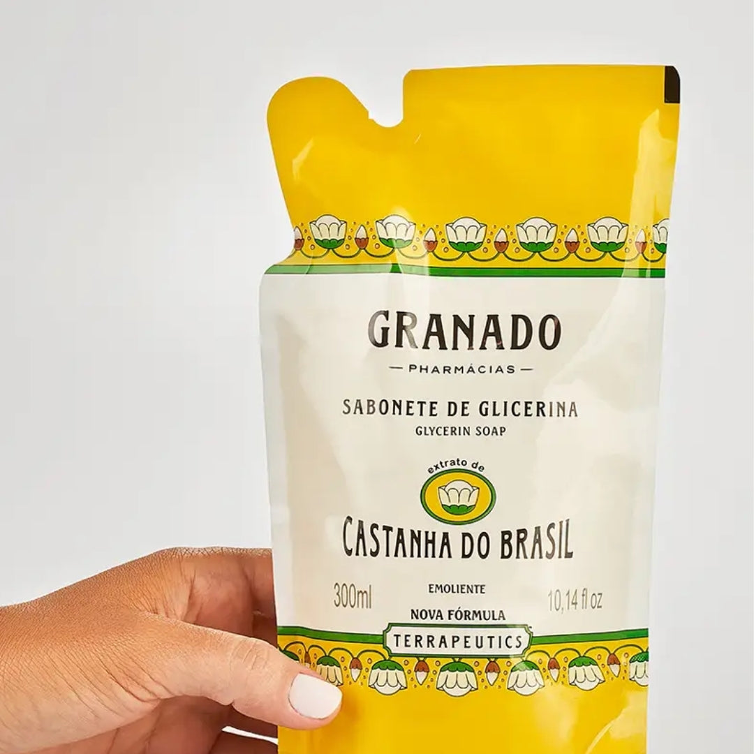 Lot of 5 Glycerin Castanhas do Brasil Vegan Liquid Soap Refill 300ml Granado
