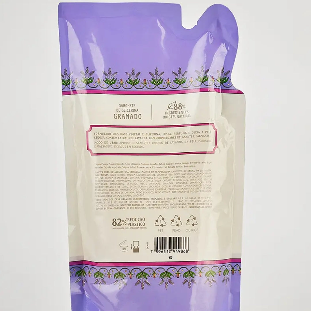 Lot of 5 Glycerin Lavender Vegan Liquid Soap Skin Care Refill 300ml Granado