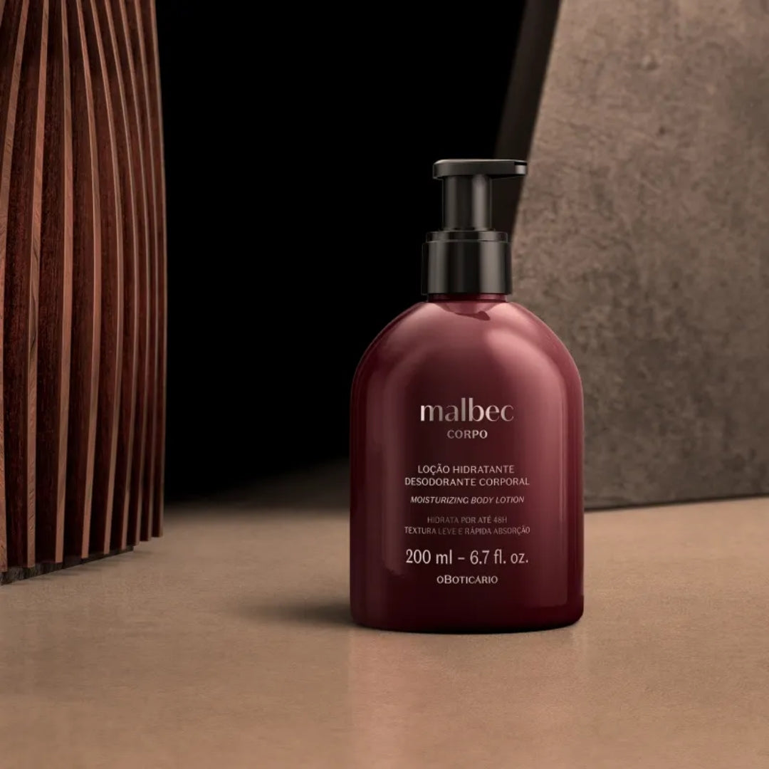 Malbec Moisturizing Body Lotion Skin Care Cream 200ml O Boticário