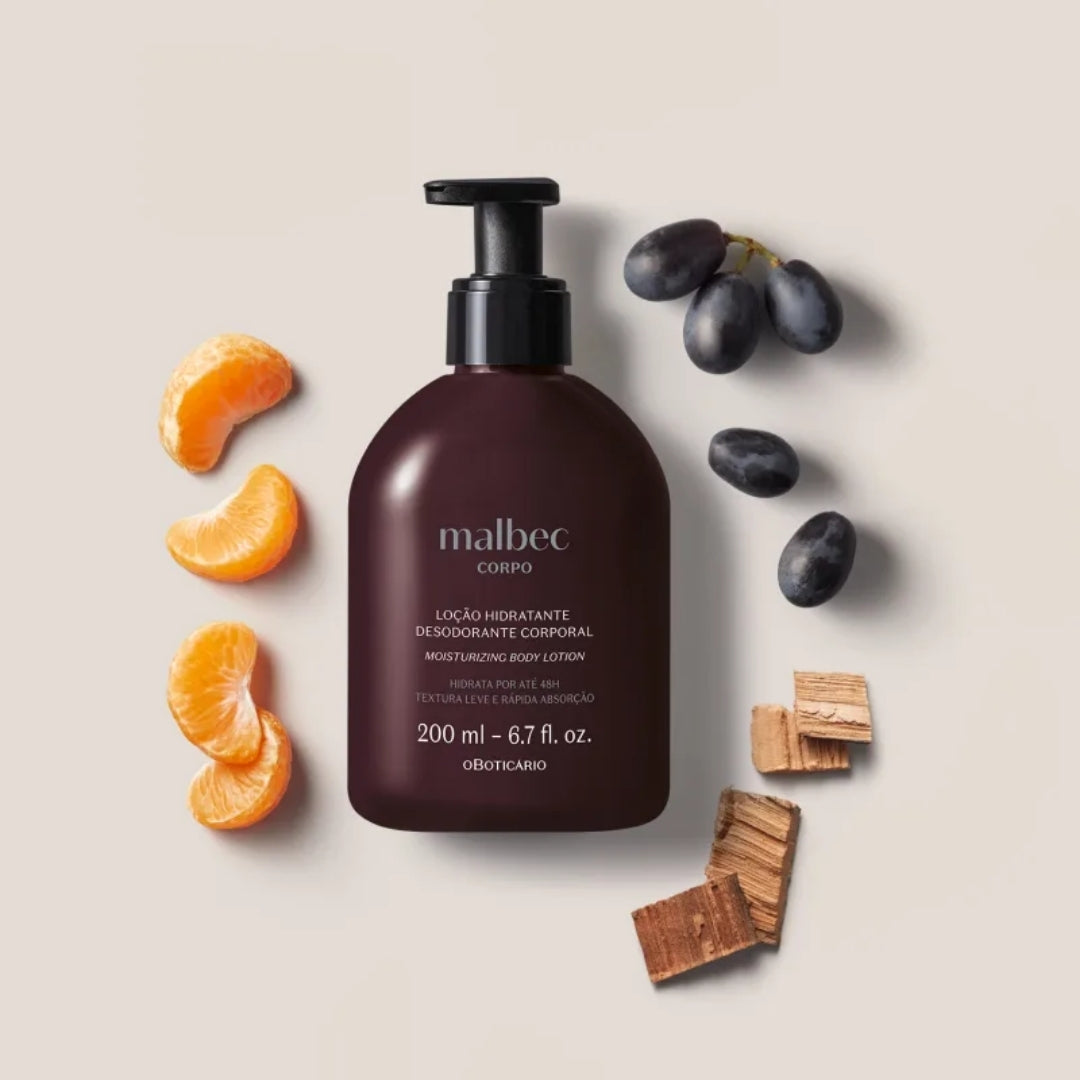 Malbec Moisturizing Body Lotion Skin Care Cream 200ml O Boticário