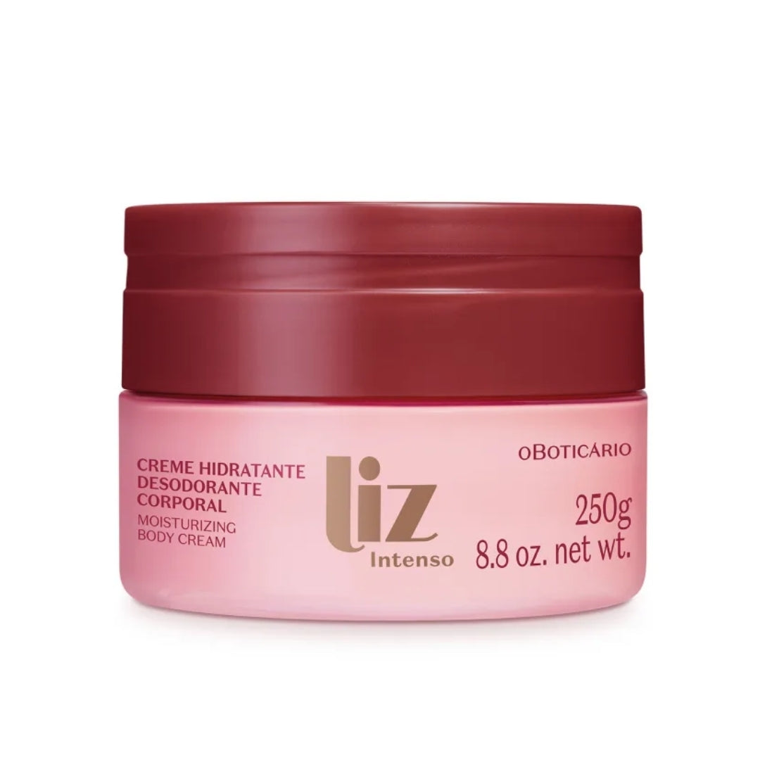 Liz Intenso Moisturizing Body Deodorant Cream Skin Care 250g O Boticário