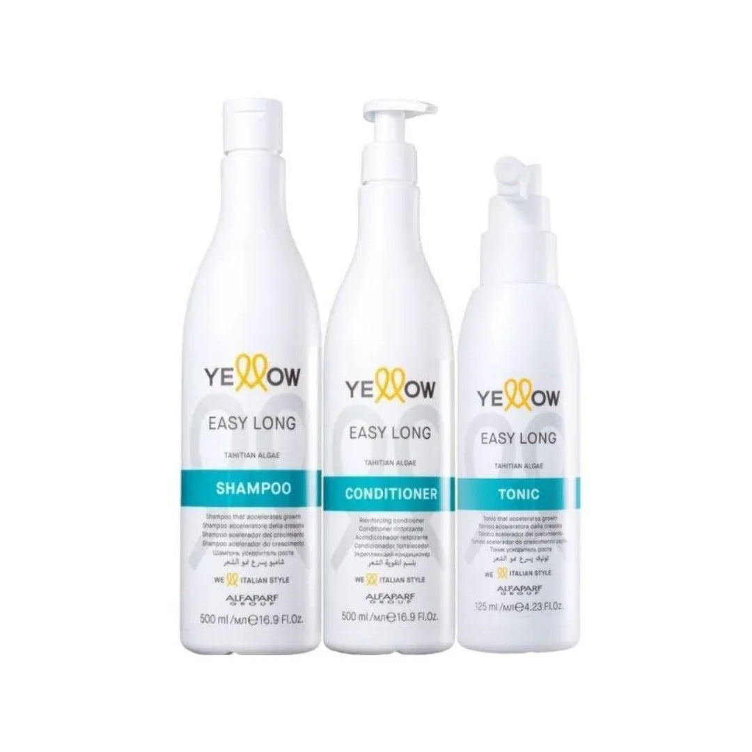 Easy Long Hair Resistance Strenghtening Daily Home Care Kit Yellow