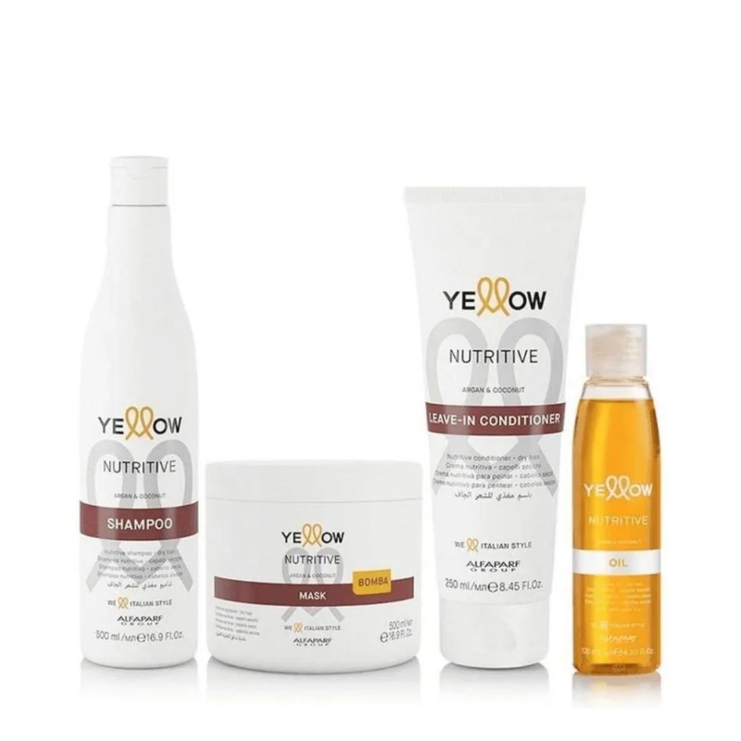 Nutritive Damaged Dry Hair Nourishing Treatment Home Care Kit Yellow