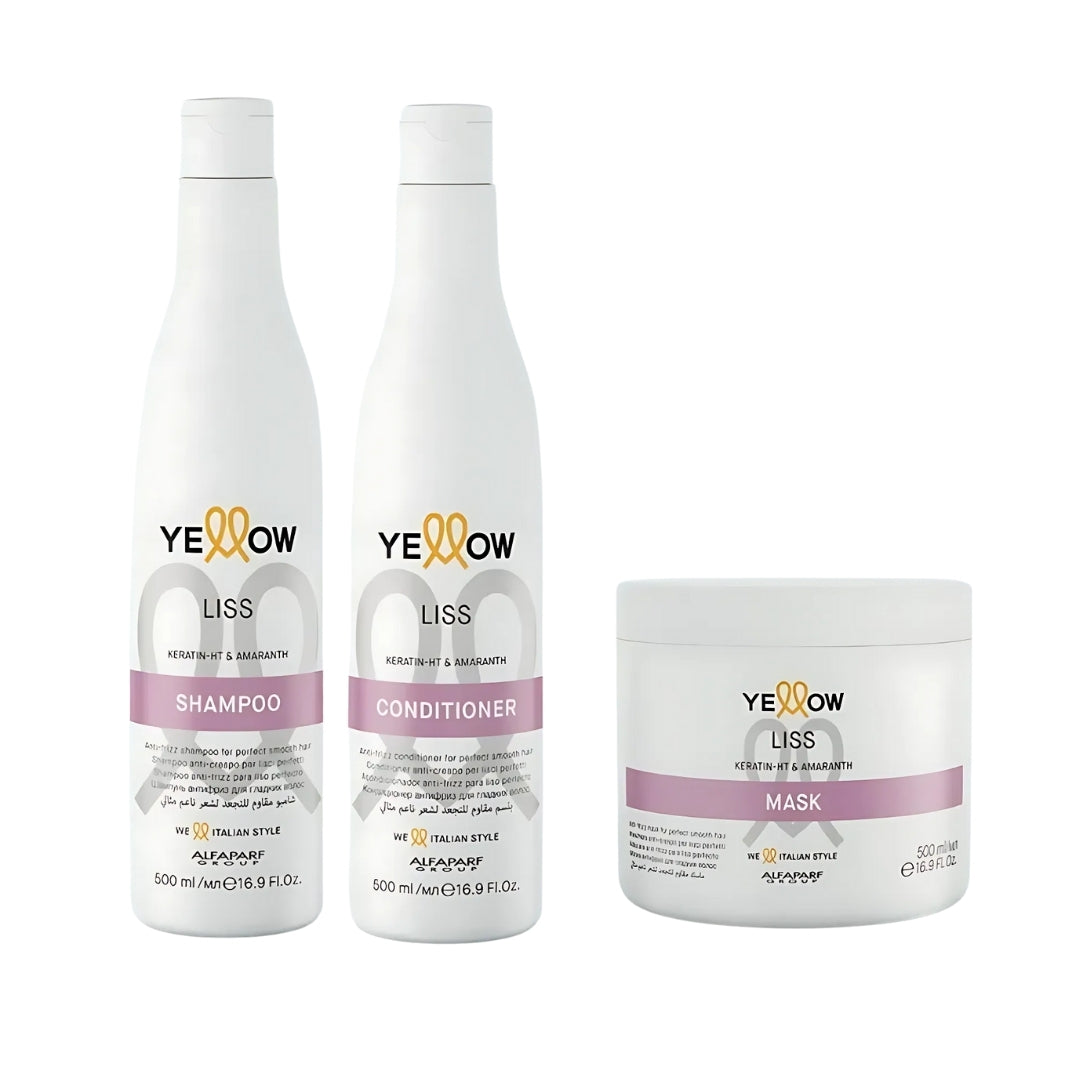 Liss Keratin Anti Hair Volume Home Care Softness Treatment Kit Yellow