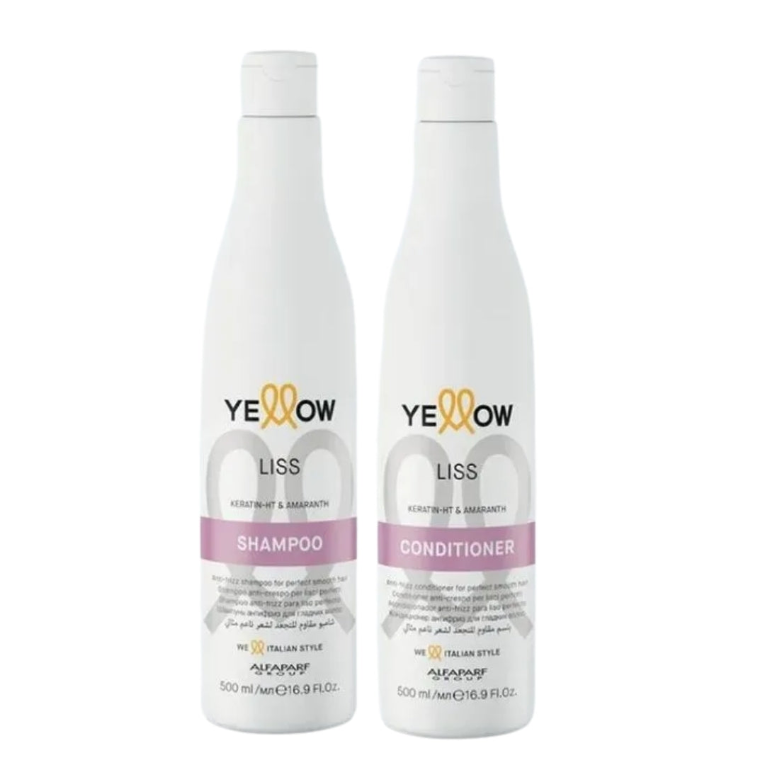 Liss Keratin Anti Hair Volume Home Care Softness Treatment Kit 2x 500ml Yellow