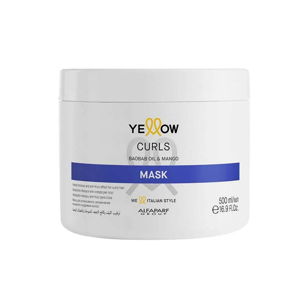 Curls Moisturizing Hair Mask Cuely Hair Daily Care Treatment 500ml Yellow