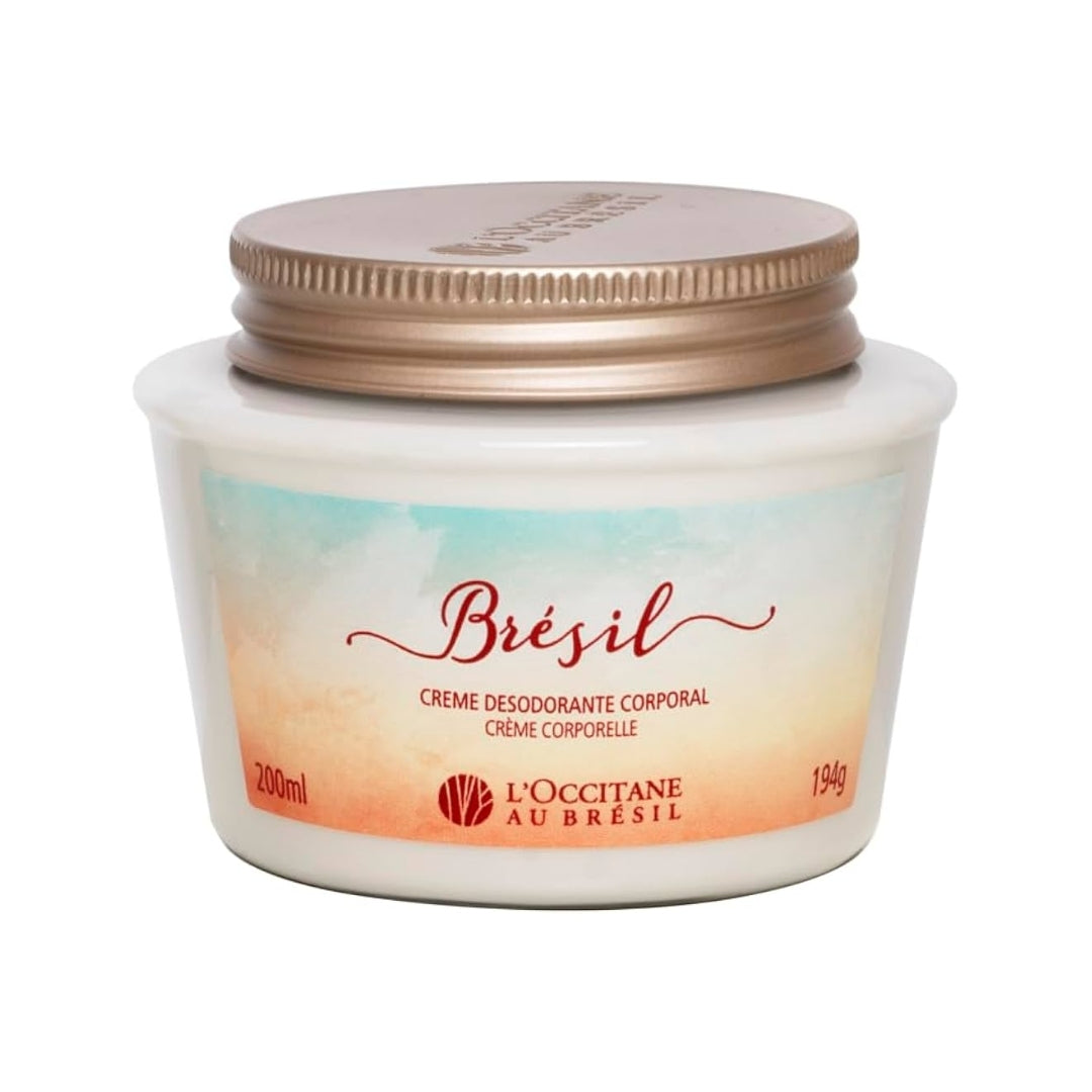 Bresil Velvety Deodorant Body Cream Skin Care Moisturizing 200ml L'occitane