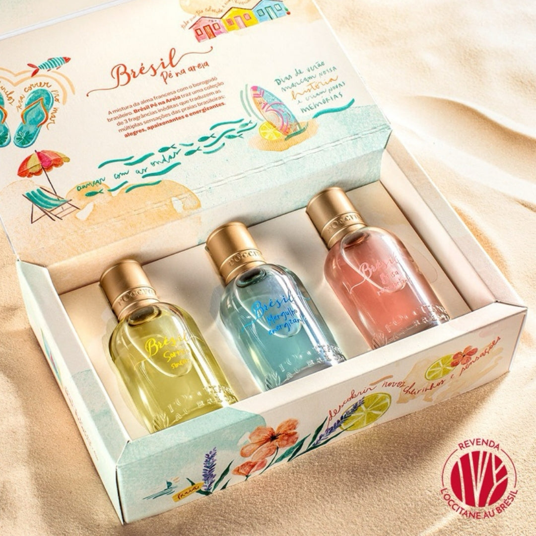 Bresil Pé na Areia Deo Colognes Body Fragance Kit 3x 30ml L'occitane