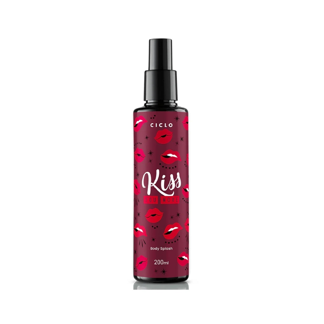 Kiss You More Body Splash Woody Musk Vanilla Fragance Spray 200ml Ciclo