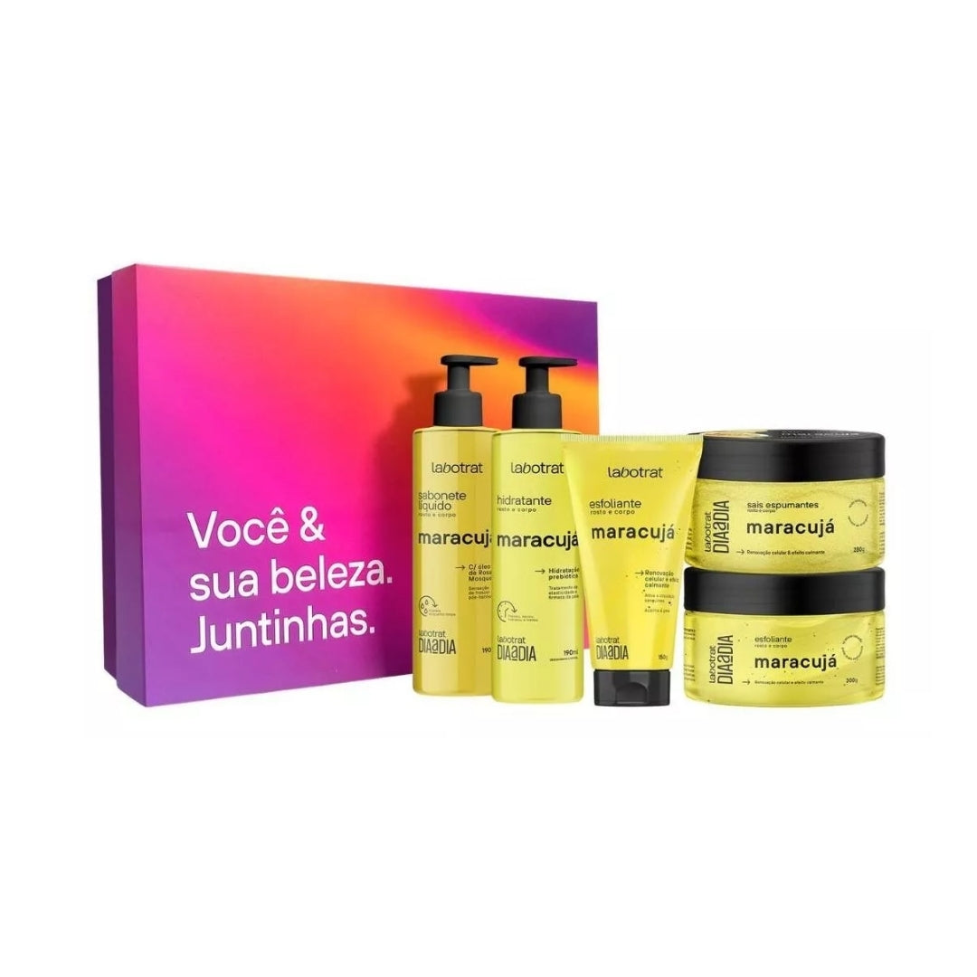 Maracuja Passionfruit Skin Care Exfoliating Moisturizing bath Kit Labotrat