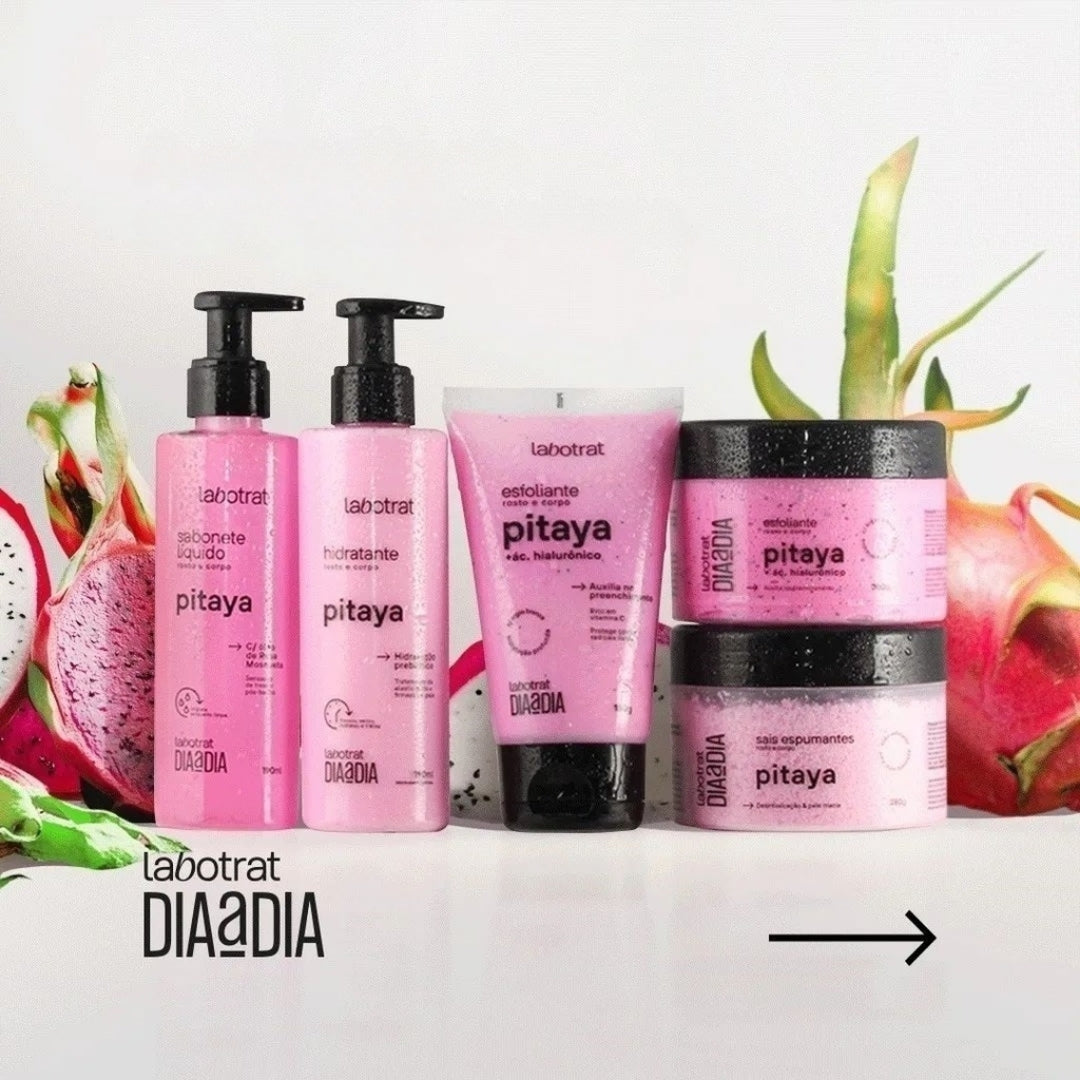 Pitaya Skin Care Exfoliating Moisturizing Daily Treatment Bath Kit Labotrat