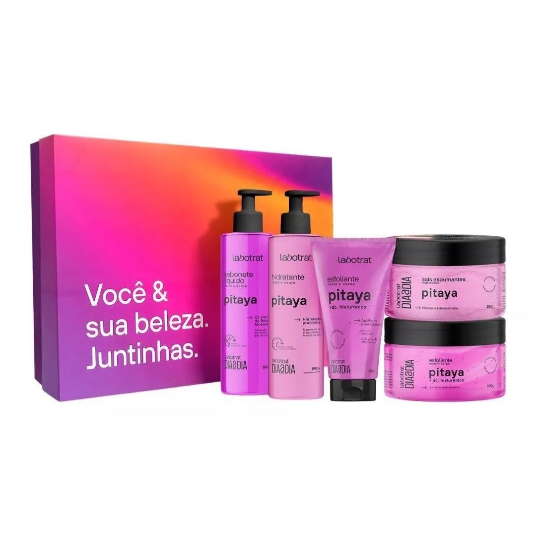 Pitaya Skin Care Exfoliating Moisturizing Daily Treatment Bath Kit Labotrat