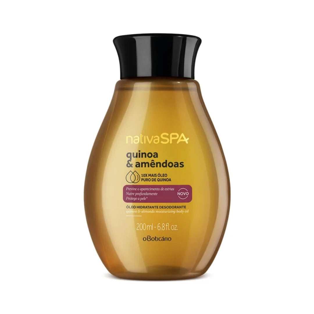 Nativa SPA Quinoa Almond Moisturizing Deodorant Body Oil 200ml O Boticário