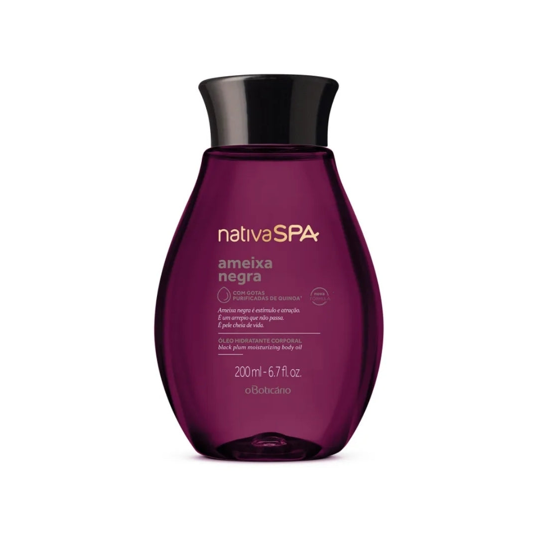 Nativa Spa Black Plum Moisturizing Vegan Body Oil 200ml O Boticário