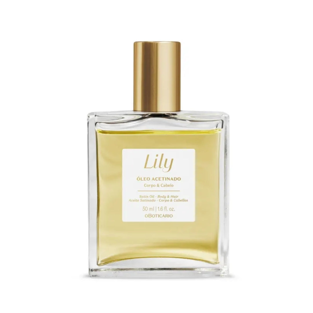 Lily Multifunctional Satin Body / Hair Oil Nourishing Softness 50ml o Boticário