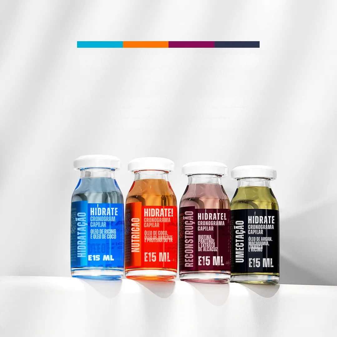 Hair Schedule Ampoules Daily Shine Protection Treatment Kit 4x 15ml Hidratei