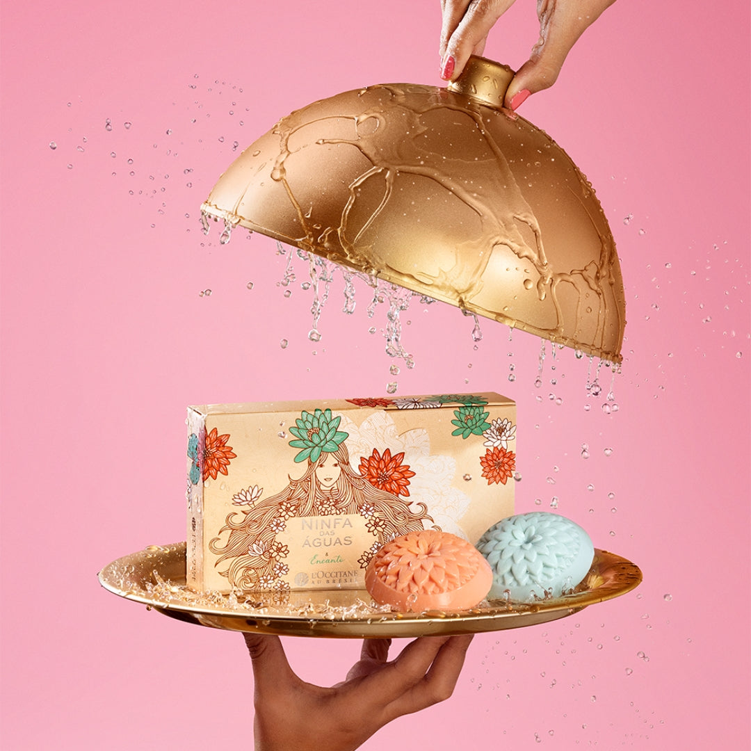 Flor Ninfa das Águas Vegetable Bar Soap Bath Body Skin Care Kit L'occitane