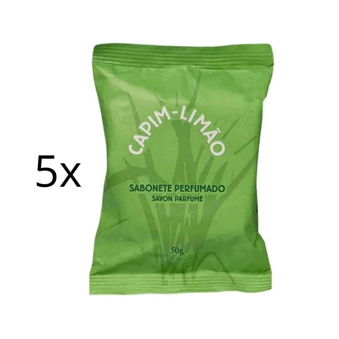 Lot of 5 Lemongrass Scented Soap bath Skin Care Citrus Fragance 50g L'occitane