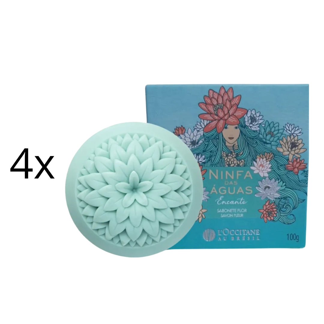 Lot of 4 Flor Ninfa das Aguas Encanto Bar Soap Bath Body Care 100g L'occitane