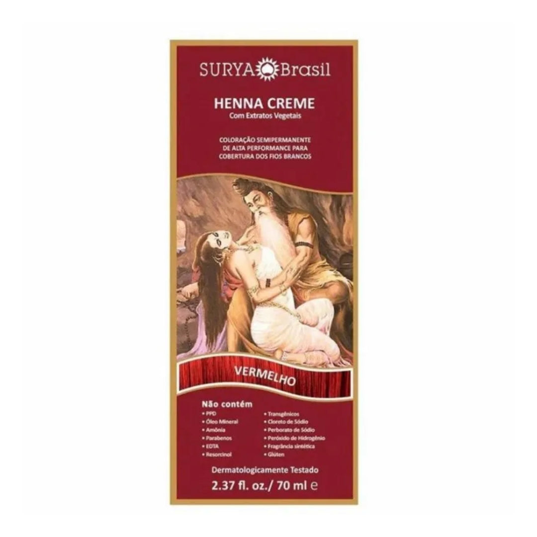 Lot of 2 Brasil Henna Cream Red Hair Toner Color Toning 70ml Surya