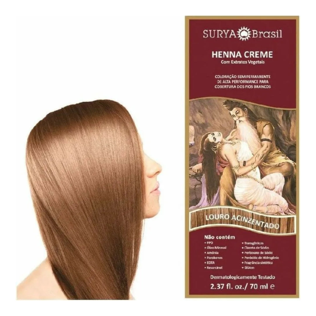 Lot of 2 Brasil Henna Cream Ash Blonde Hair Toner Color Toning 70ml Surya