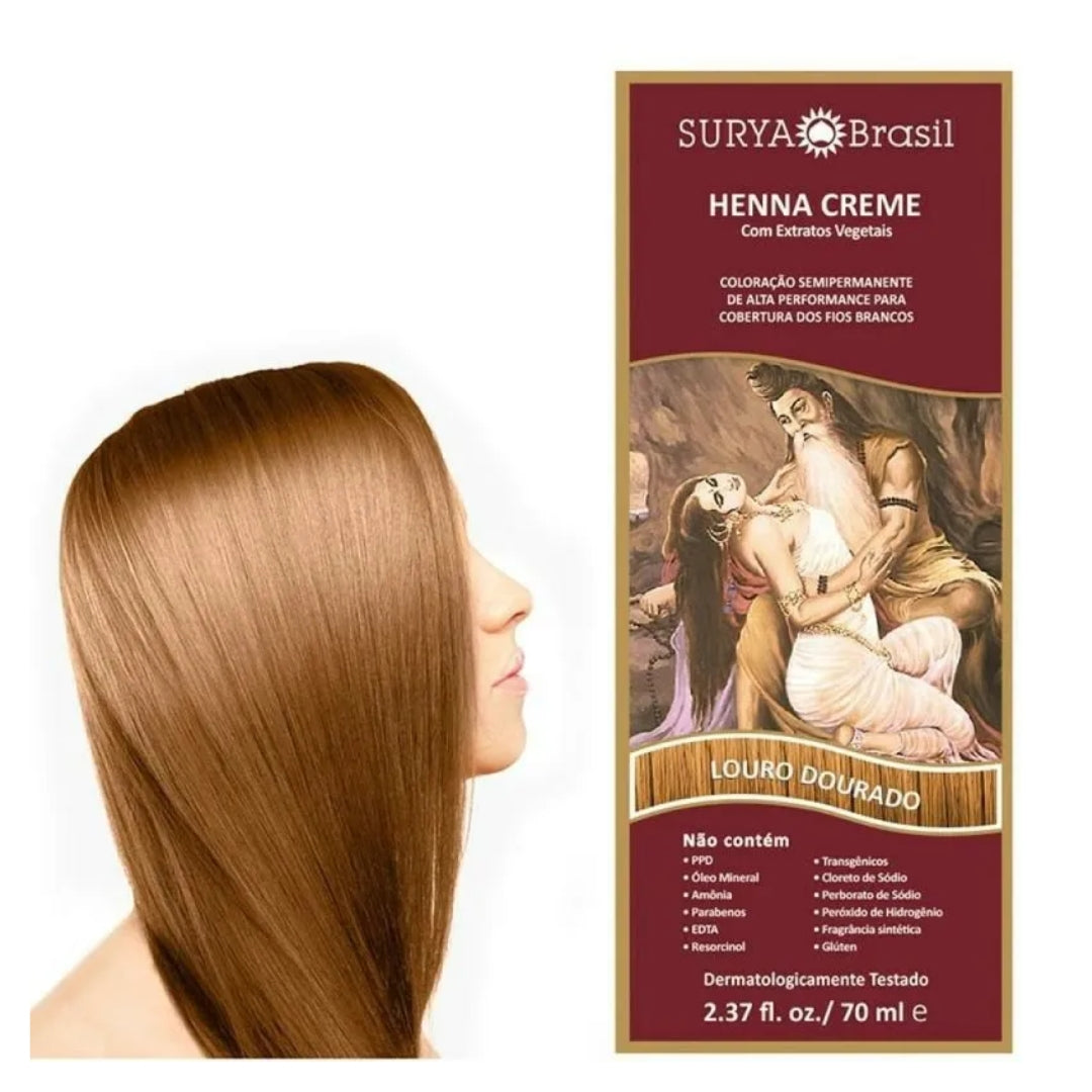 Lot of 2 Brasil Henna Cream Golden Blonde Hair Toner Color Toning 70ml Surya