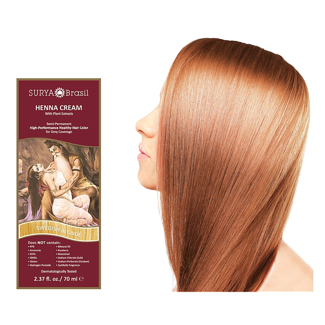 Lot of 2 Brasil Henna Cream Swedish Blonde Hair Toner Color Toning 70ml Surya