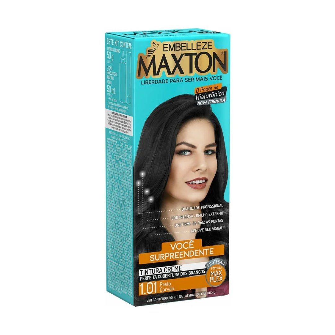 Lot of 3 Maxton Cream Dye 1.01 Black Coal Color Hair Toning 50g Maxton