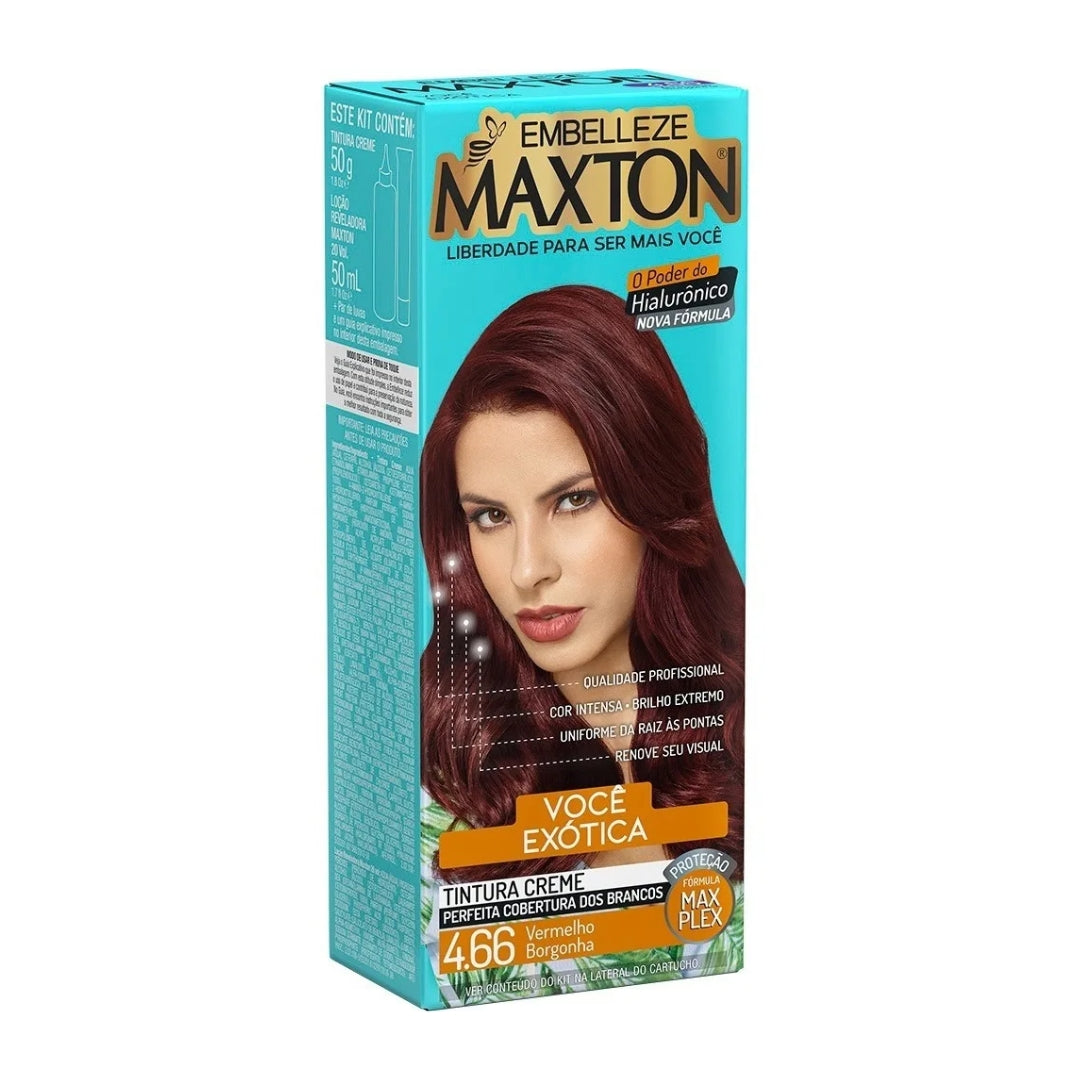 Lot of 3 Cream Dye 4.66 Burgundy Red Hair Color Toning Tint 50g Maxton