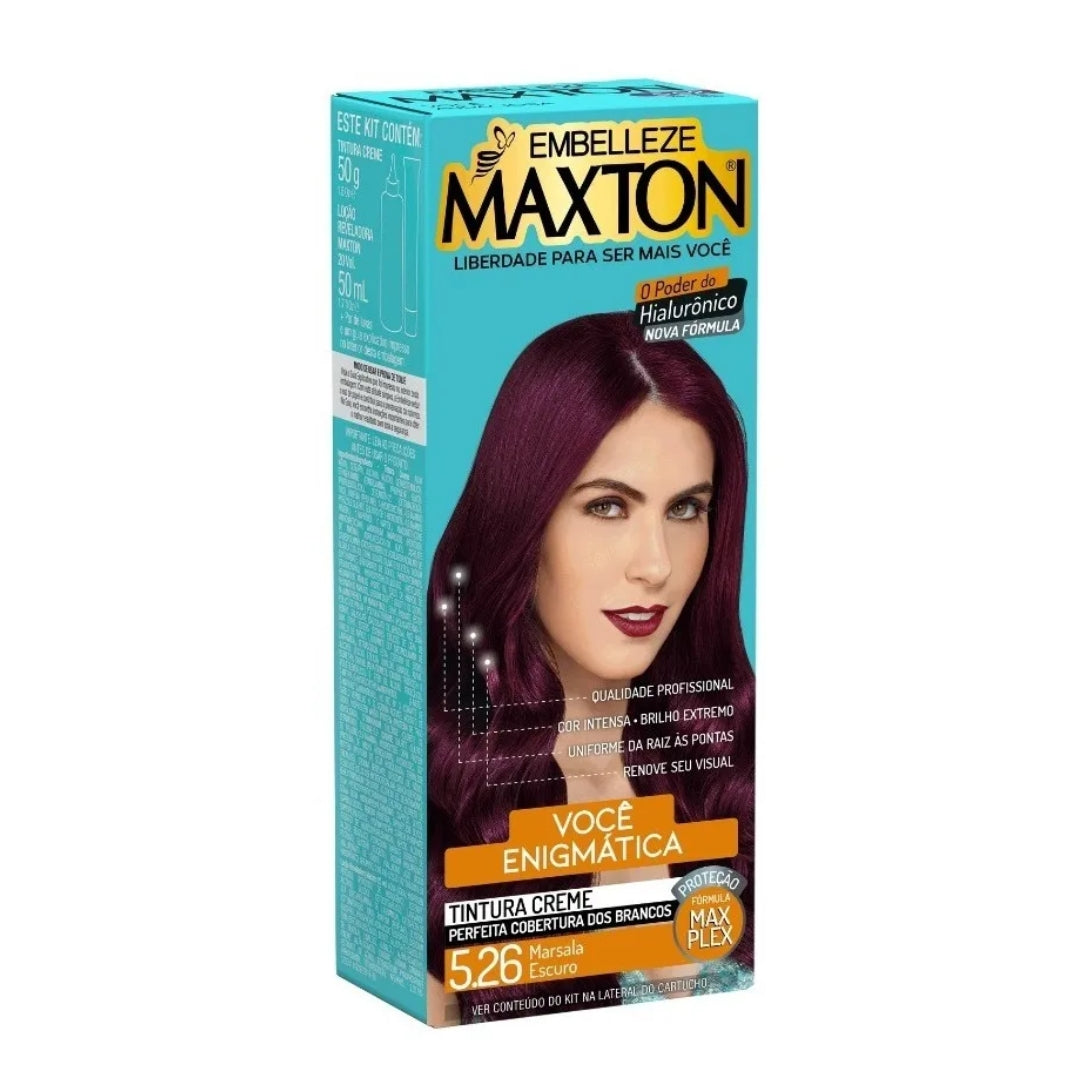 Lot of 3 Cream Dye 5.26 Dark Marsala Red Hair Color Toning Tint 50g Maxton