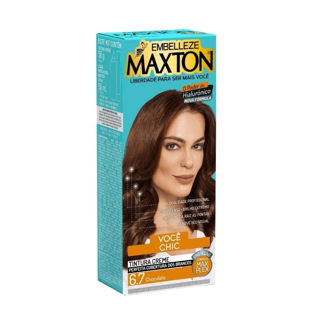 Lot of 3 Cream Dye 6.7 Chocolate Brunette Hair Color Toning Tint 50g Maxton