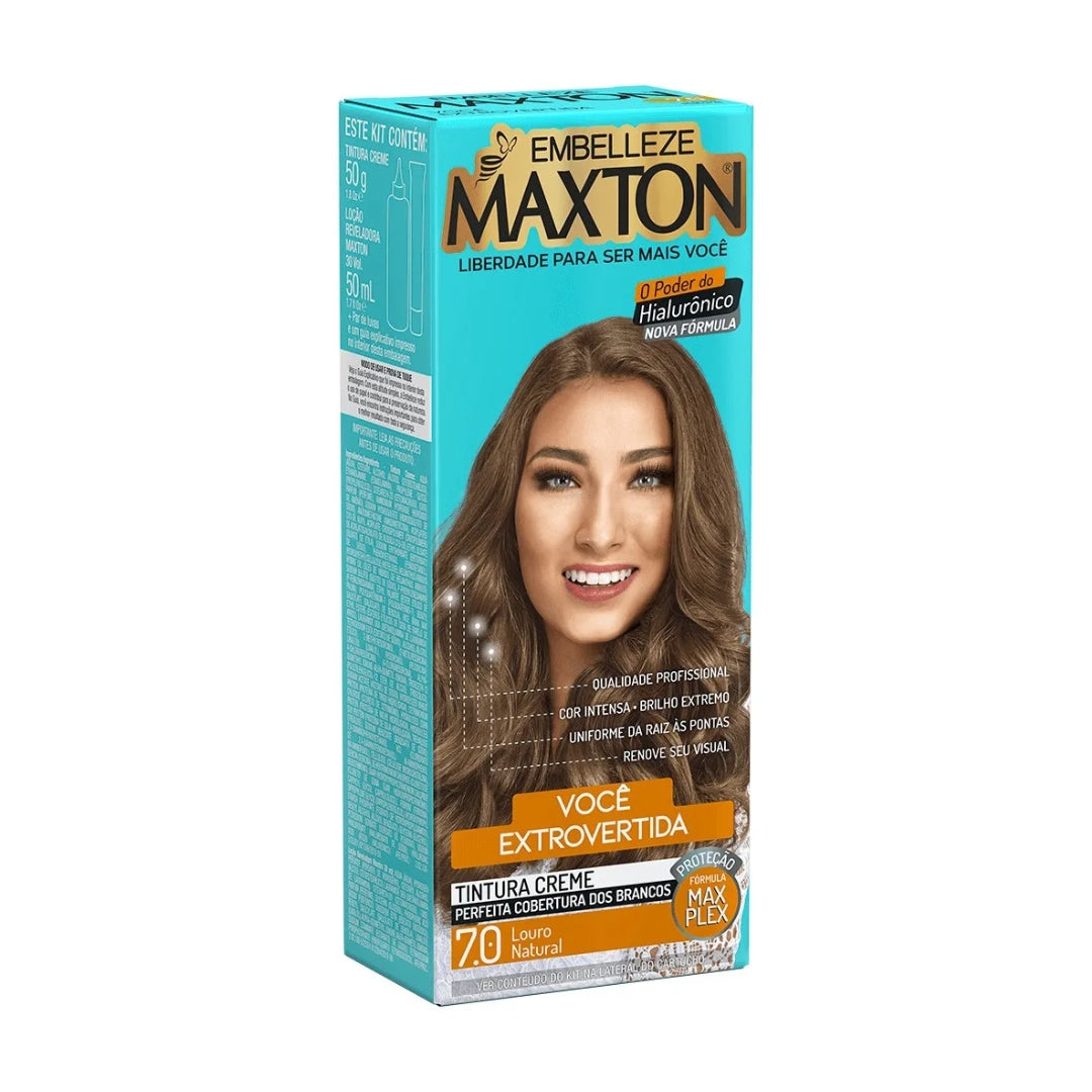 Lot of 3 Cream Dye 7.0 Natural Blond Hair Color Toning Tint 50g Maxton