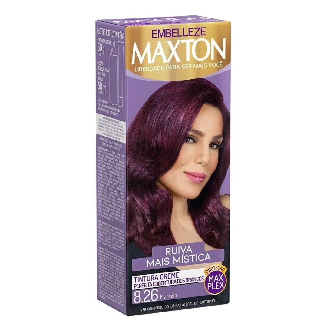 Lot of 3 Cream Dye 8.26 Marsala Purple Hair Color Toning Tint 50g Maxton