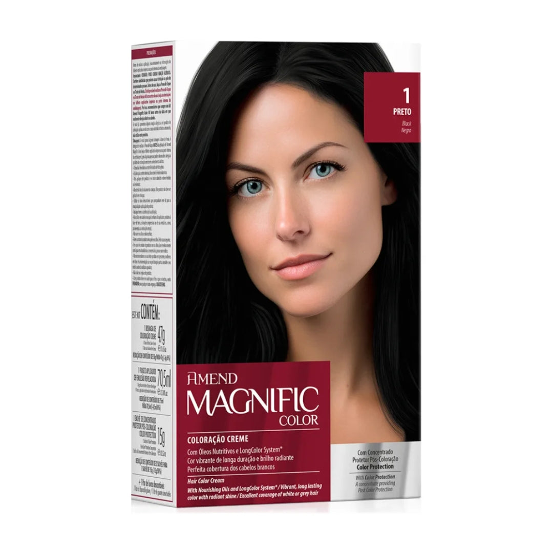 Lot of 3 Magnific Color Cream Dye 1.0 Black Hair Color Toning Tint Amend