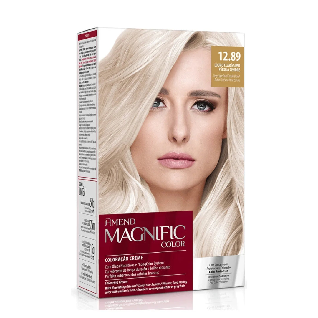 Lot of 3 Magnific Color Cream Dye 12.89 Very Light Blonde Pearl Ash Hair Amend