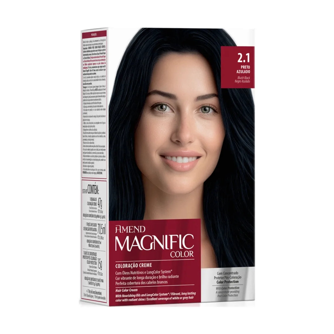 Lot of 3 Magnific Color Cream Dye 2.1 Blue Black Hair Toning Tint Amend