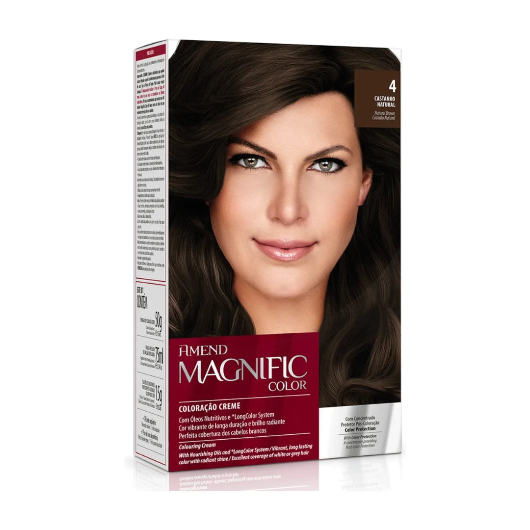 Lot of 3 Magnific Color Cream Dye 4 Natural Brunette Brown Toning Tint Amend