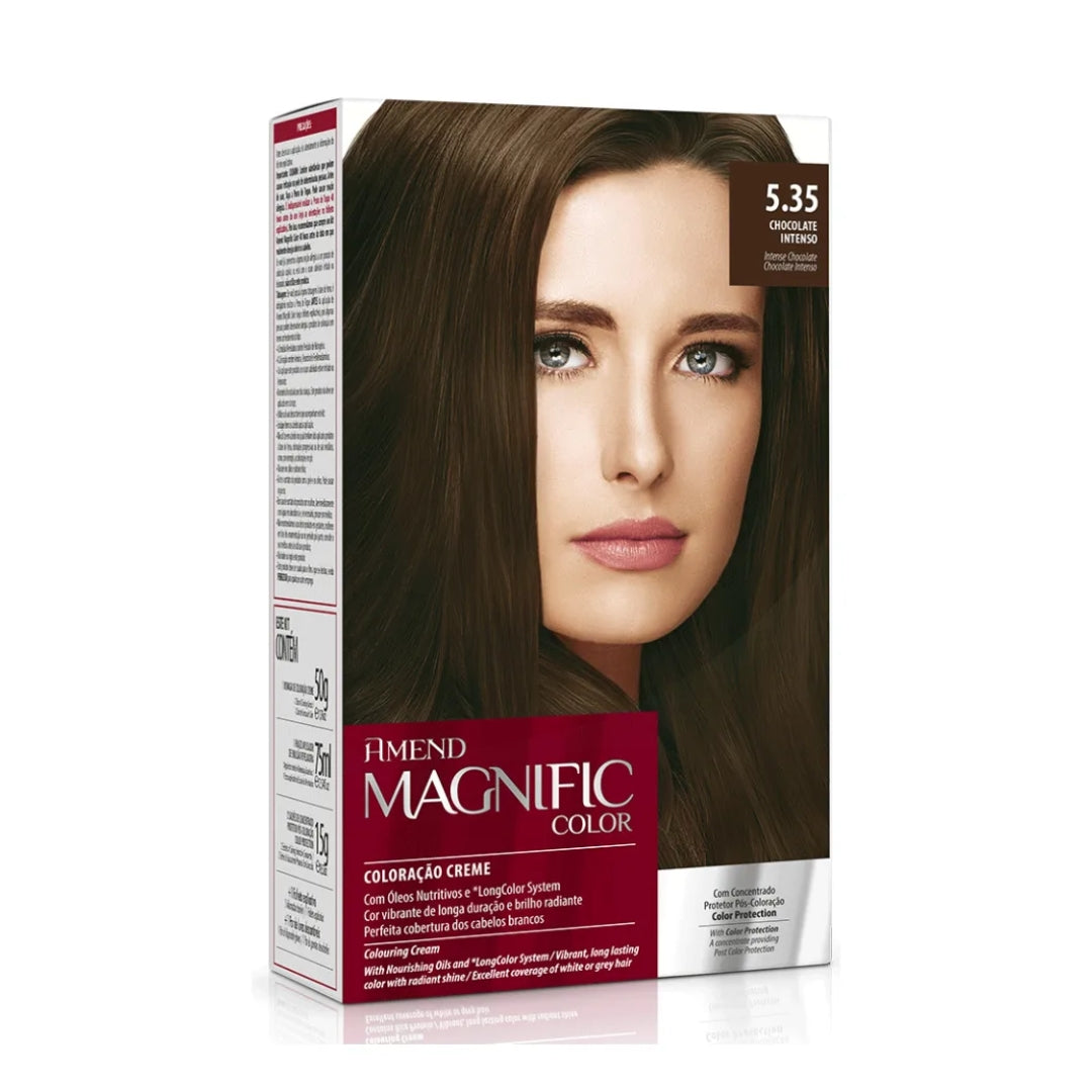 Lot of 3 Magnific Color Cream Dye 5.35 Intense Chocolate Brunette Tint Amend