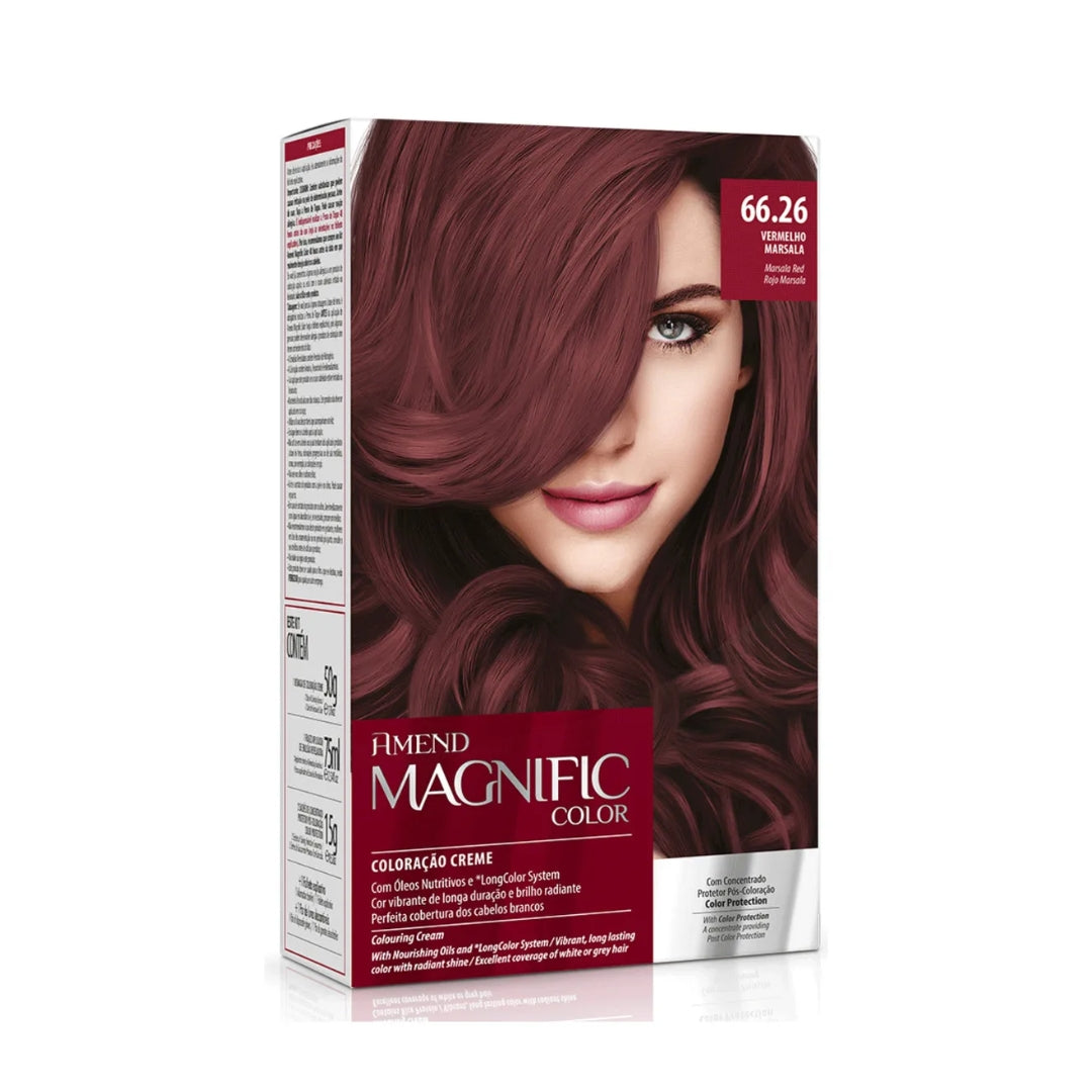 Lot of 3 Magnific Color Cream Dye 66.26 Marsala Red Hair Tint Amend