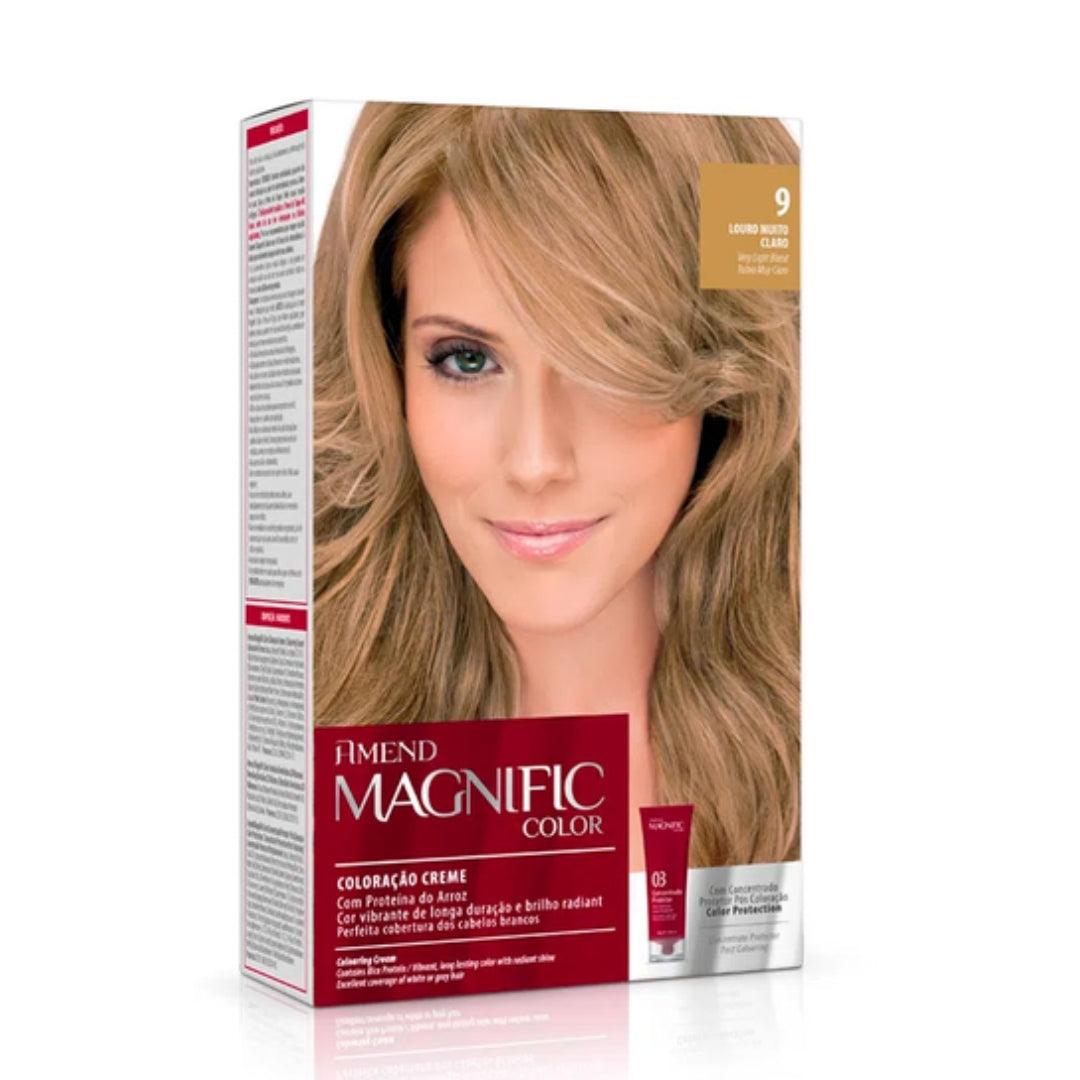 Lot of 3 Magnific Color Dye Cream 9 Very Light Blonde Hair Tint Amend