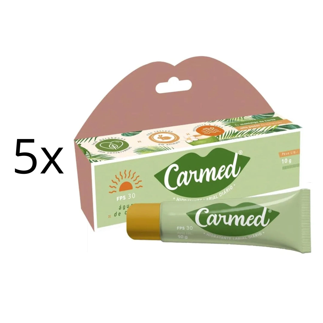 Lot of 5 Cimed Carmed Coconut Water Lip Gloss Moisturizer 10g Vegan