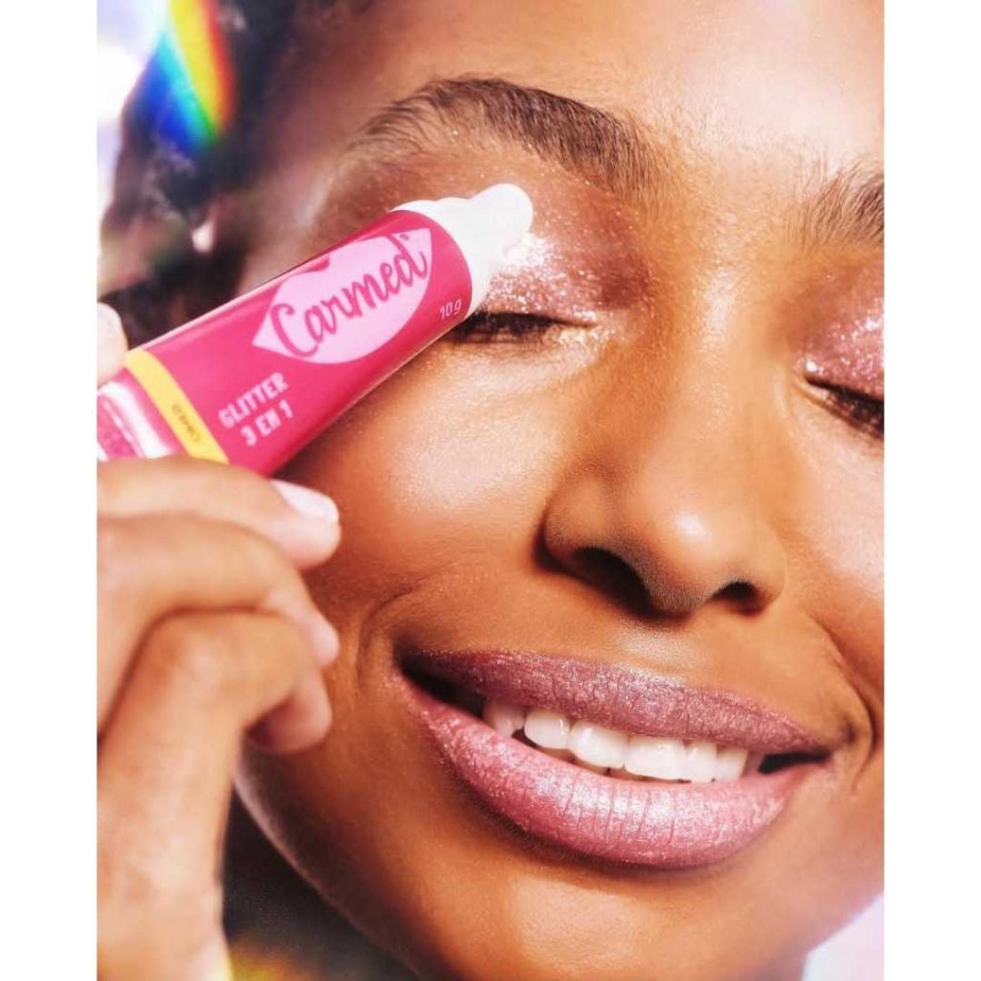 Lot of 5 Cimed Carmed Glitter 3 in 1 Lip Gloss Moisturizer 10g Vegan