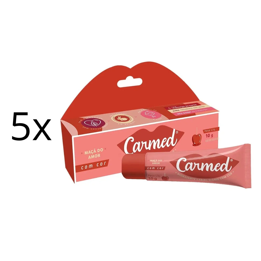Lot of 5 Cimed Carmed Maca do Amor Love Apple Gloss Moisturizer 10g Vegan