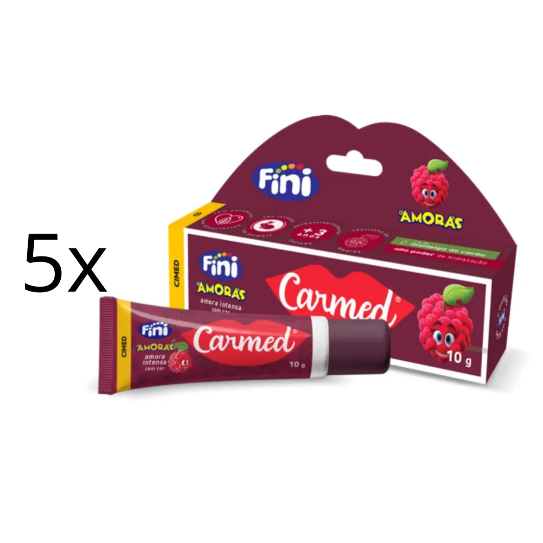 Lot of 5 Cimed Carmed Amora Intense Backberry Gloss Moisturizer 10g Vegan